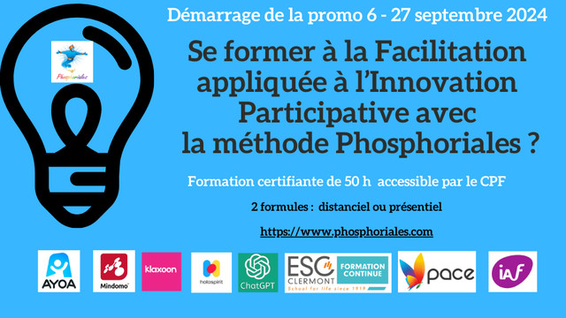 Un article sur Phosphoriales paru dans la revue de  l'ANDRH de Juin en collaboration avec  l'Association Française de la Facilitation